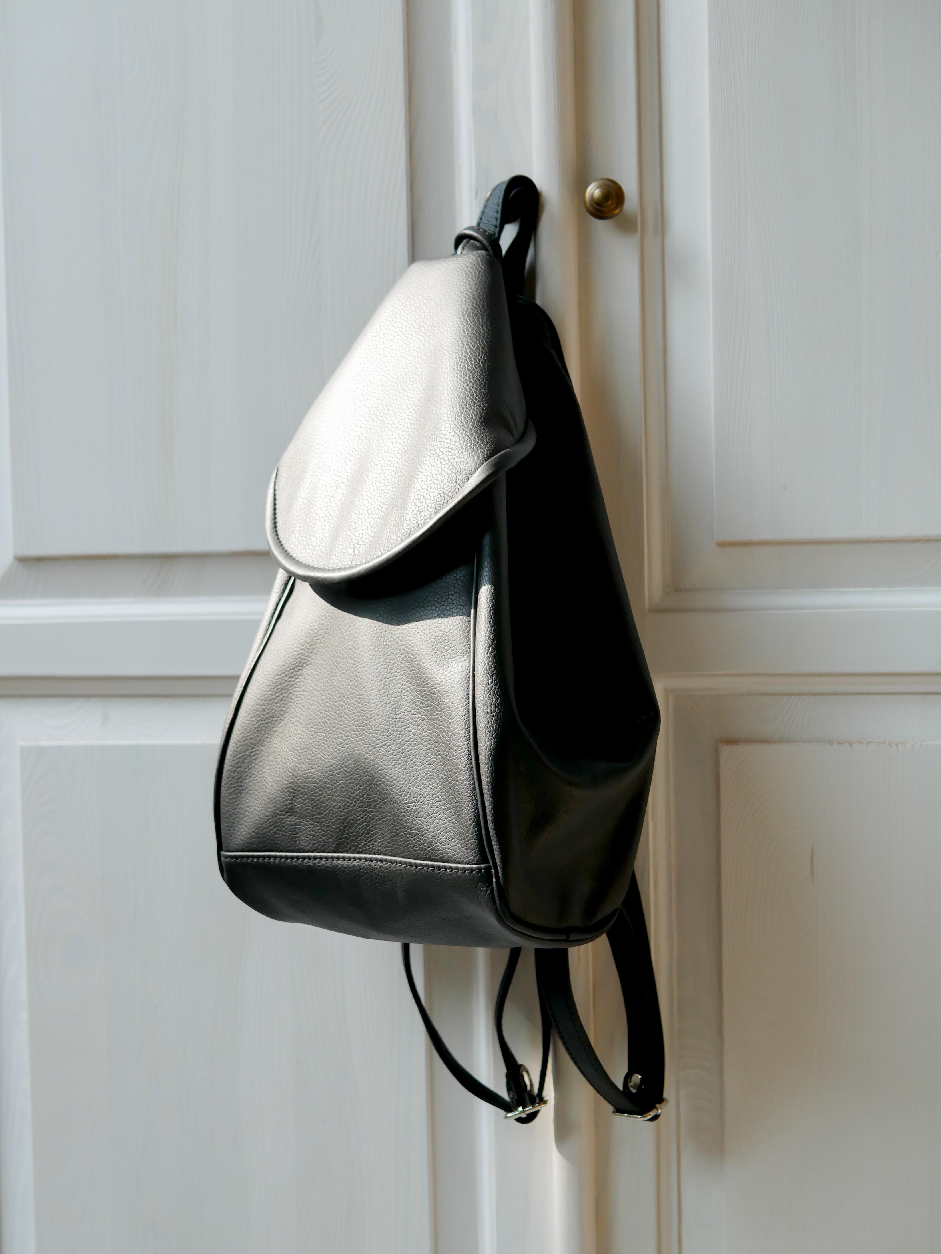 Kožený kabelko batoh