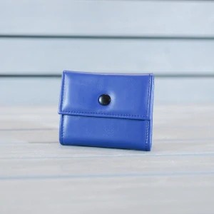 Kožená peněženka - Monetka - modrá