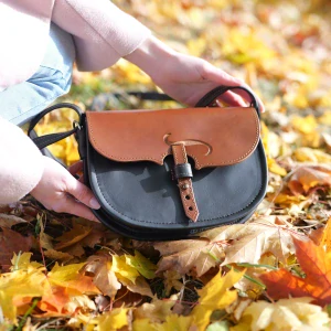 Kožená lovecká kabelka - Sisi - Houslová