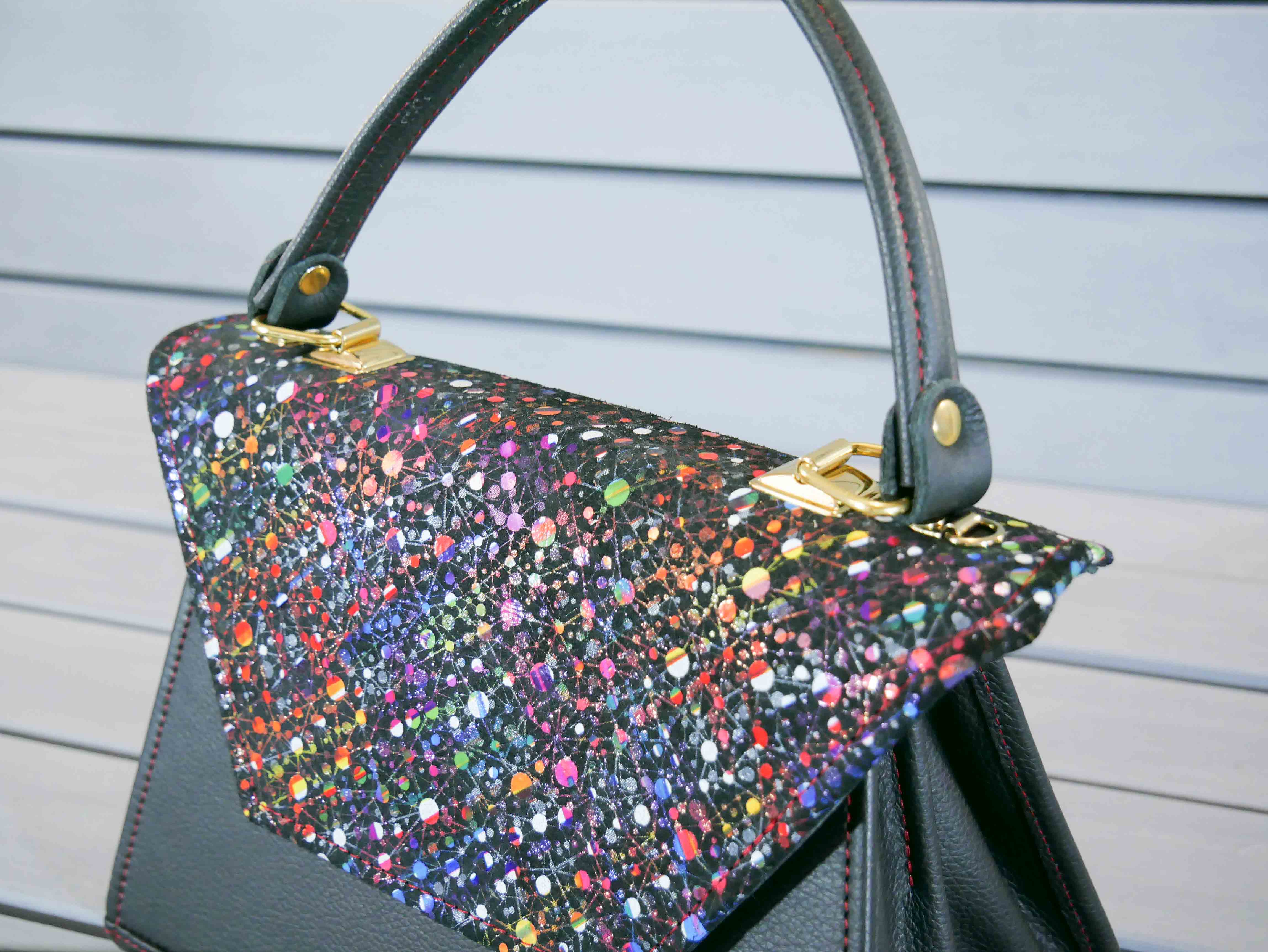 Kožená flap kabelka - Mia 