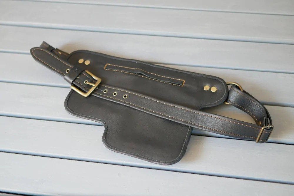 Kožená ledvinka - Bum bag černá