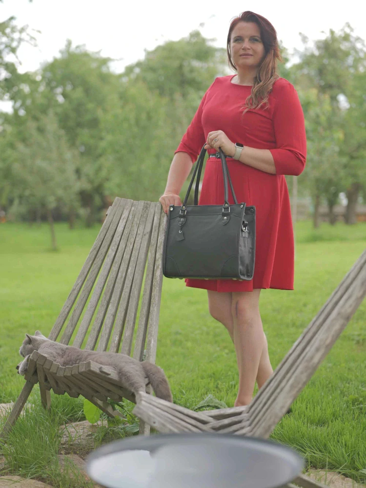 Kožená business kabelka - Maxi Rorita