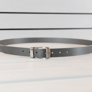 Kožený opasek - oblekový - černý