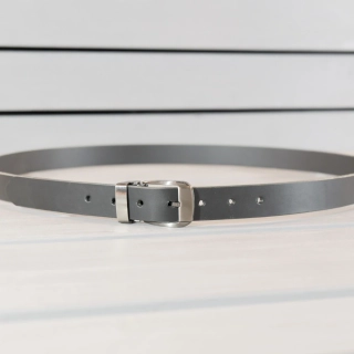 Kožený opasek - oblekový - černý